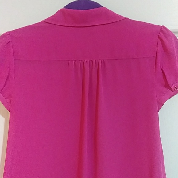 LOFT Hot Pink blouse - Picture 3 of 9